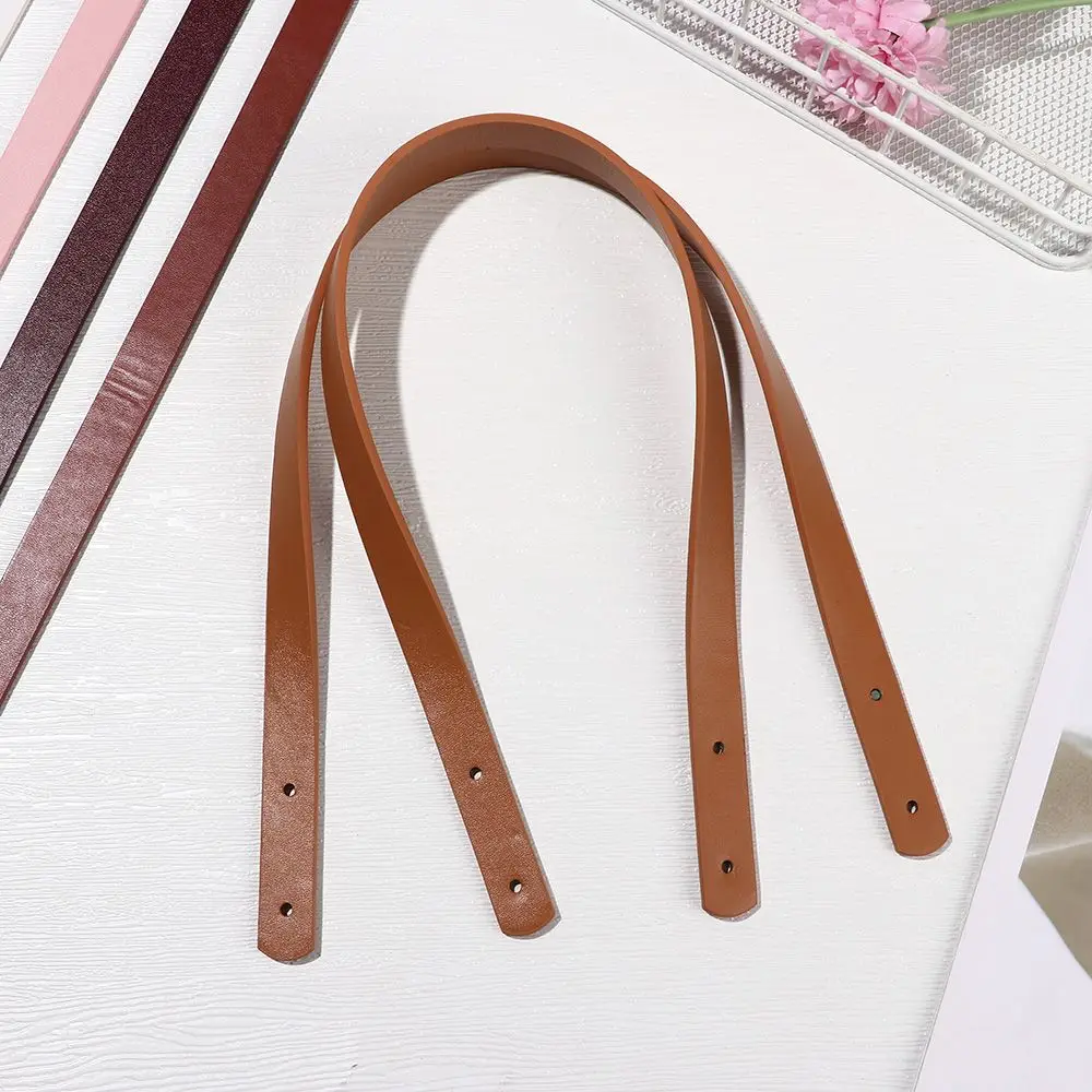 2Pcs Leather Bag Belt Detachable Handle Shoulder Bag DIY Accessories Handbag Band Handle Strap Band Gift Box Handle With Rivets