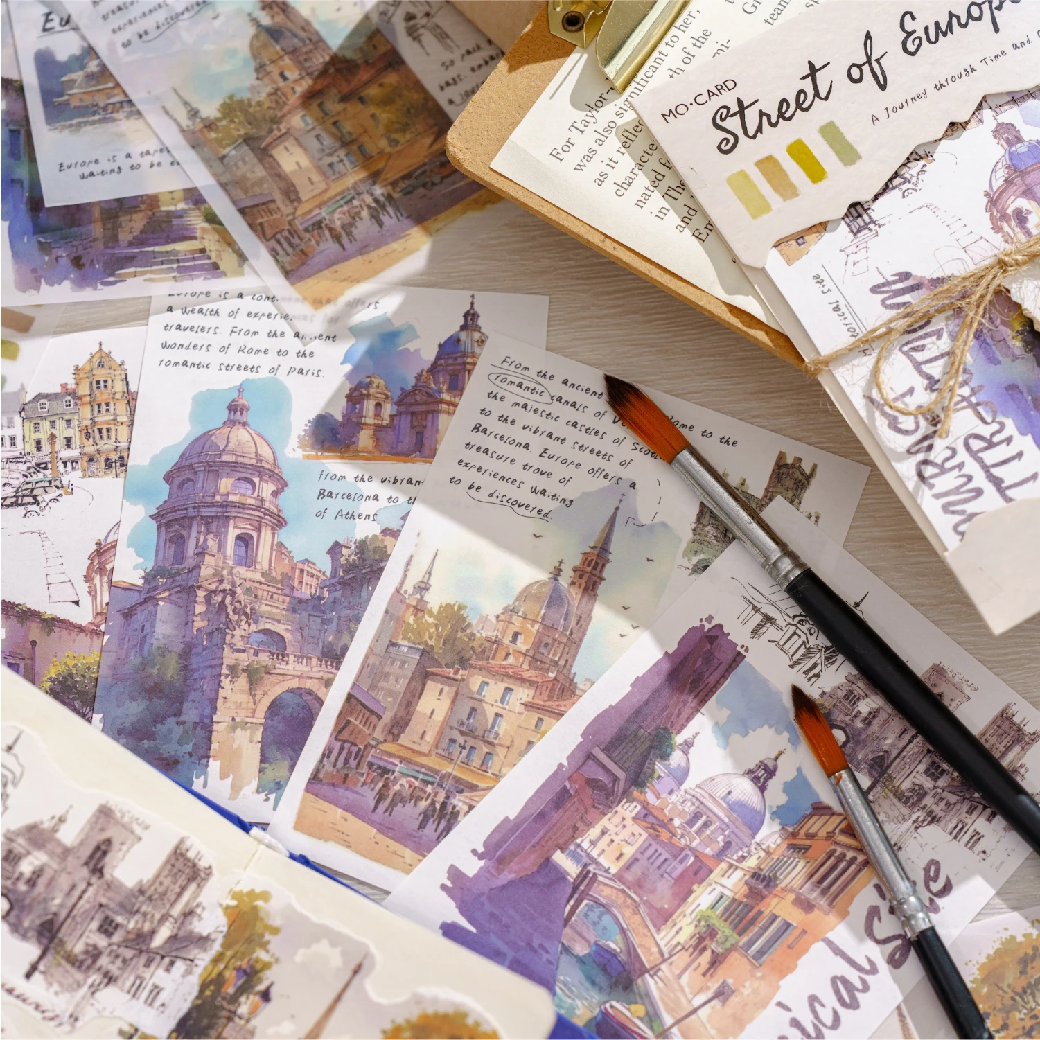 Always on the Road Series Retro Message Paper, Memo Sub, 6Packs, Uno