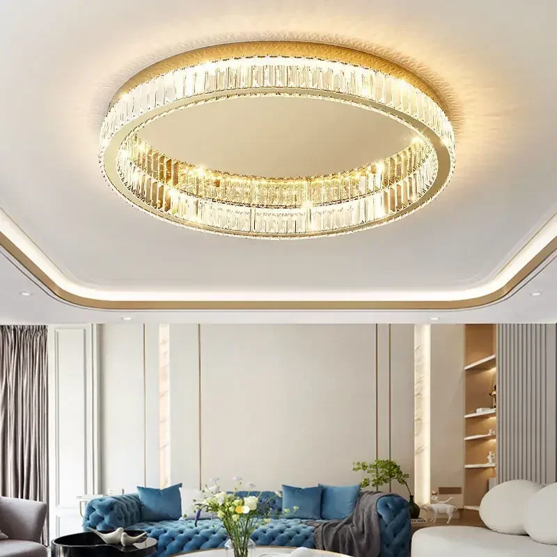 

Nordic LED Crystal Circle Ceiling Lamp Chandeliers Lighting for Living Room Bedroom Home Indoor Decor Lampara techo Luminaire