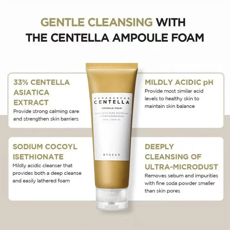 Centella Asiatica Cleansers Amino Acid Deep Cleansing Facial Cleansers Soothing Oil Control Korean Brand Gentle Facial Cleansers