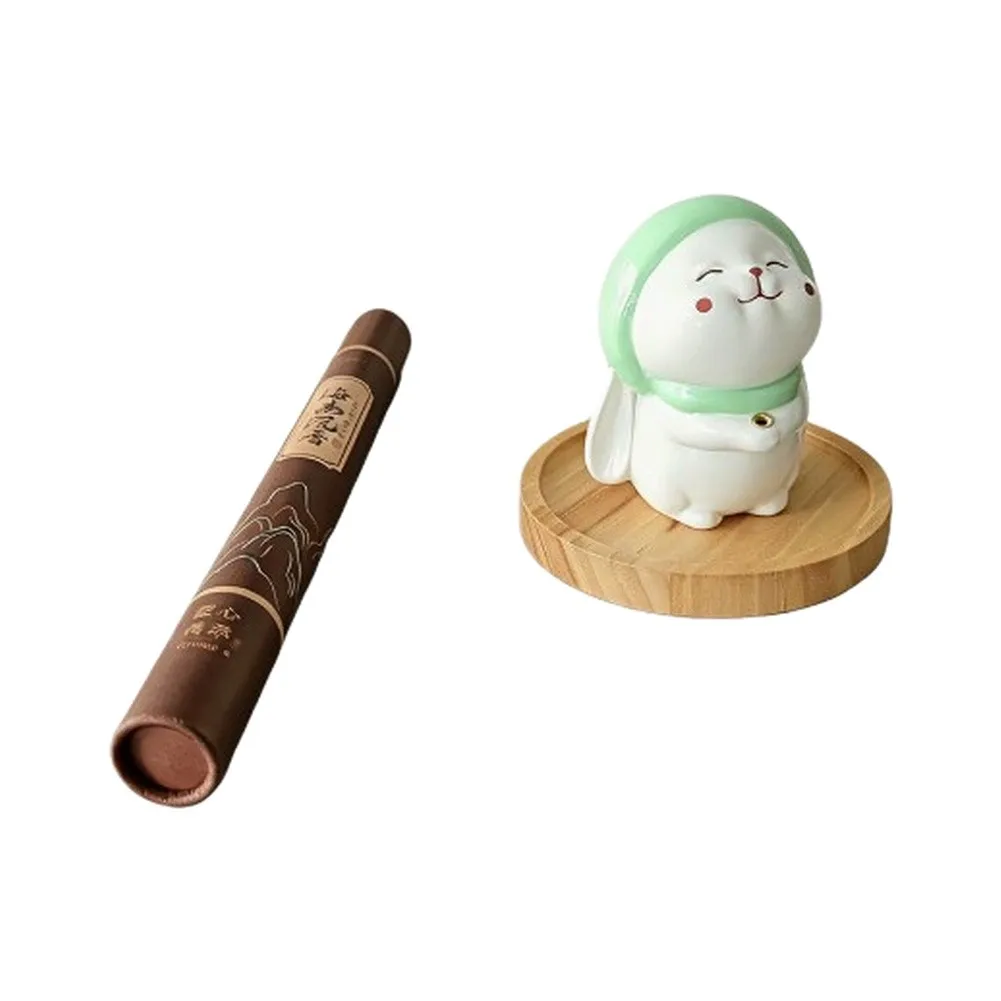 Porte-encens Lapin Mignon pour la Pratique de la Pleine Conscience – Idéal pour l'Intérieur et l'Extérieur