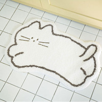 VIKAMA Cute Cat Carpet Soft Cool Bedroom Bedside Blanket Bedroom Window Blanket Bathroom Floor Mat Home Decoration