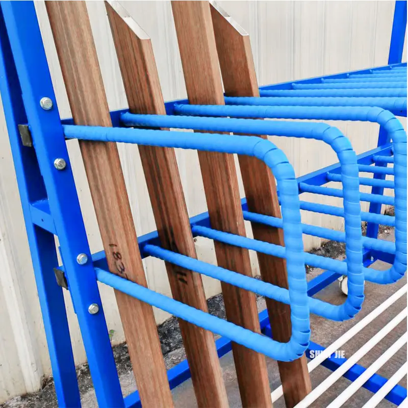 生産工場設計 1500mm長 アルミ製ドア・窓収納運搬台車 パネル回転カート 鉄鋼管