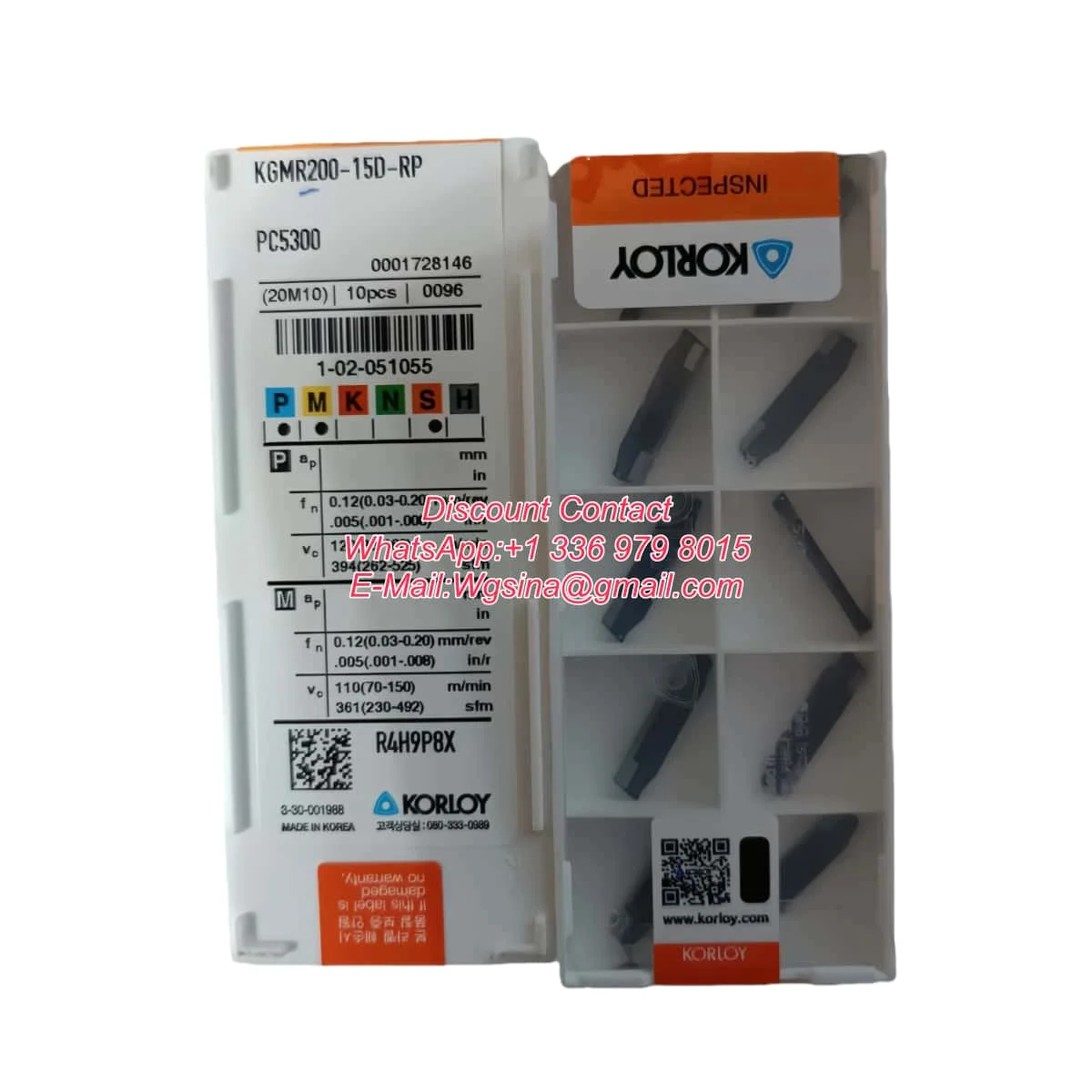 KORLY Original KGMR KGMR300-60-RP PC5300 Groove Insert 10pcs