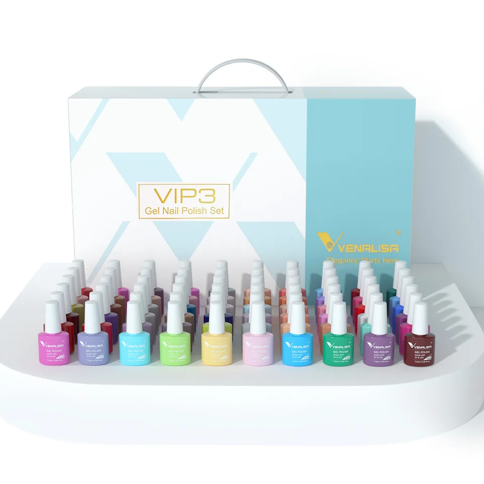 Kit VIP Venalisa 36/60 colores de esmalte en gel para uñas, envío rápido, base y top coat removibles con luz UV LED, libro de colores, gel de manicura 4