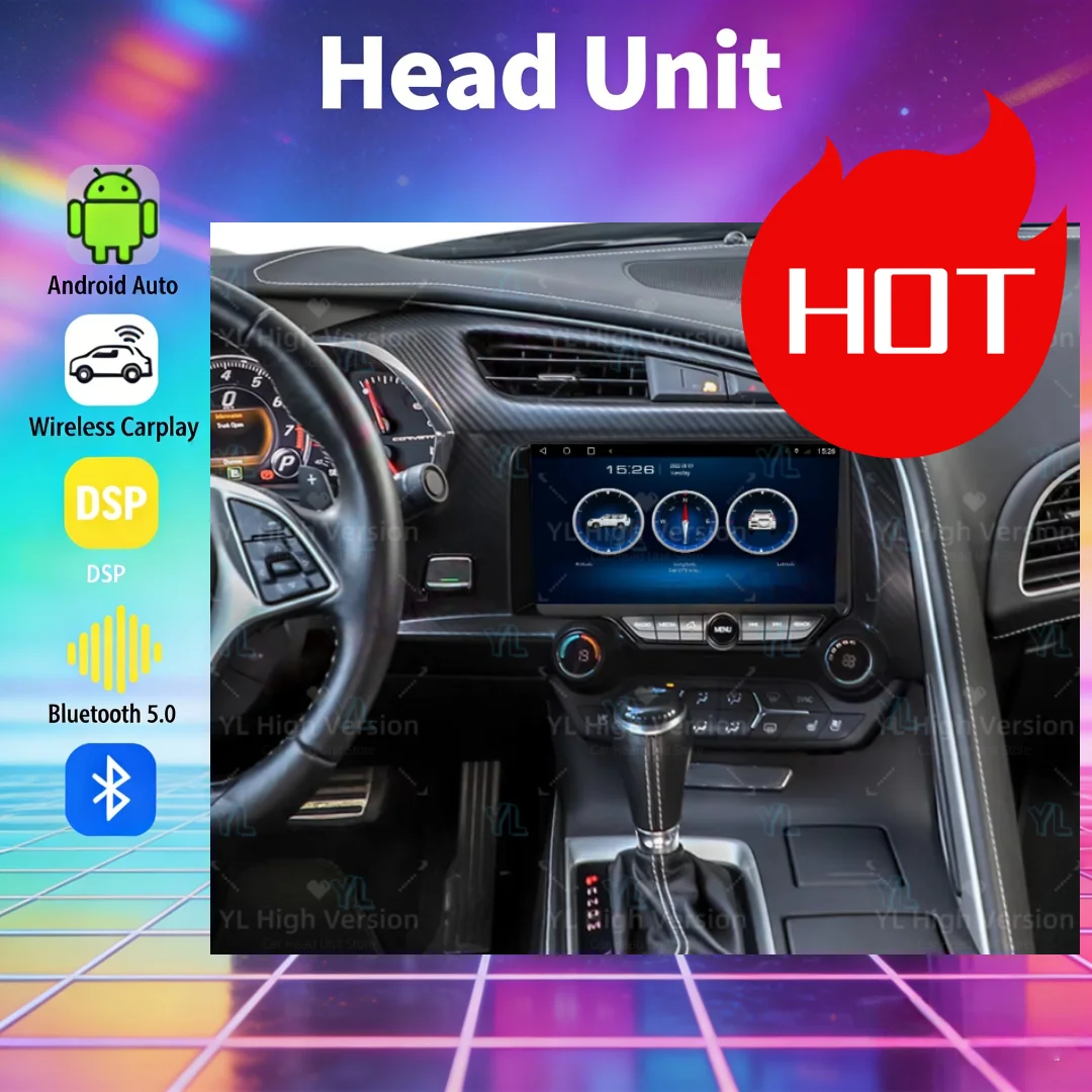 

Мультимедийный проигрыватель Android для Chevrolet Corvette C7 Stingray 2010-2015, GPS-навигация, беспроводной CarPlay, стереосистема