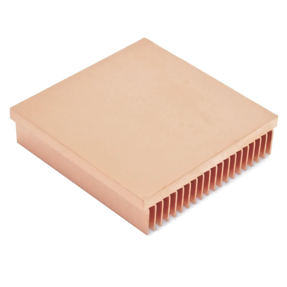 40X40X10Mm Tembaga Murni Heatsink Skiving Fin DIY Heat Sink Radiator untuk CHIP Elektronik IC Pendingin Pendingin