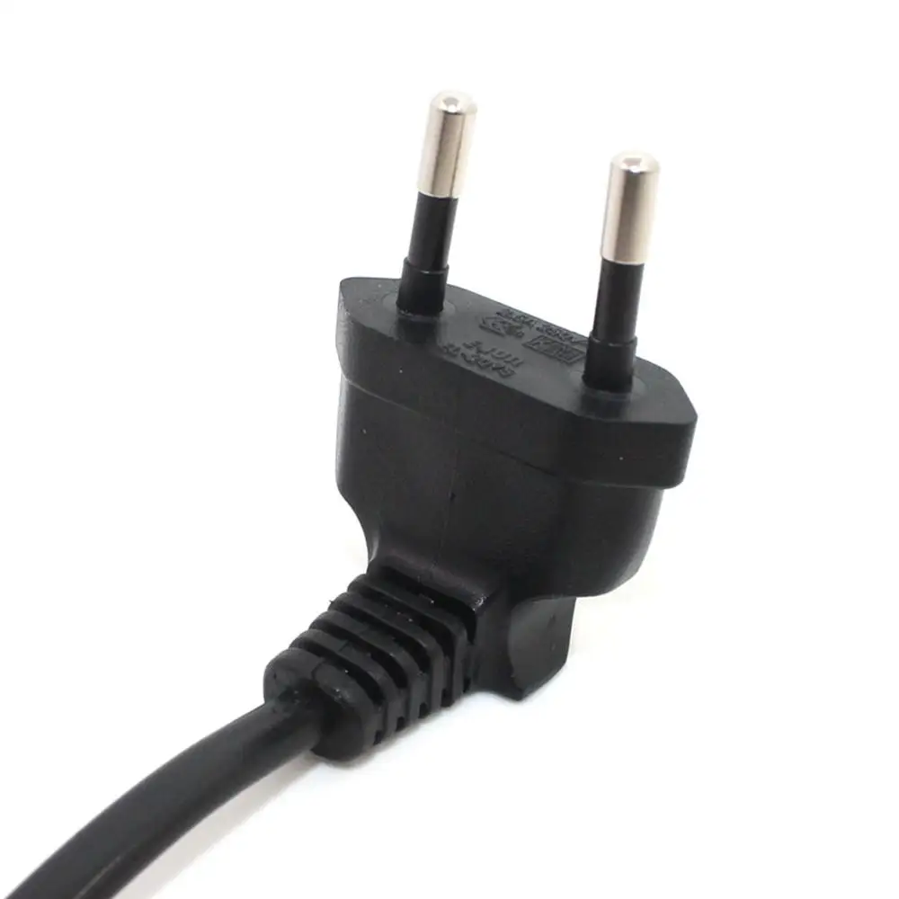 1PCS EU Power Adapter Cord,90 Degree Angled European Round 2Pin Male to Female Plug Power Cable For UPS PDU 0.6M/1.8M/3M/5M