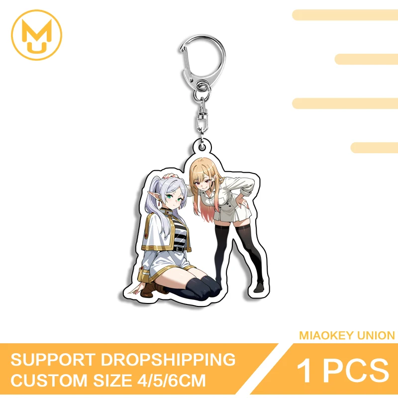 Frieren Kitagawa Marin Acrylic Keyring Waterproof Hanging Ornament Ingenious Suitable For Car Backpacks Handbags Wallets