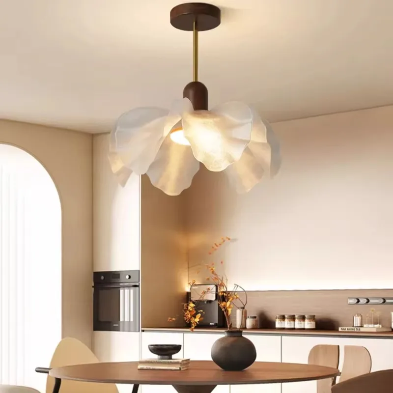 Japanese Flower-shaped Pendant Light Luxury Dining Table Hanging Lamp For Living Room Bar Antique Simple Acrylic Pendant Lamp - view 5
