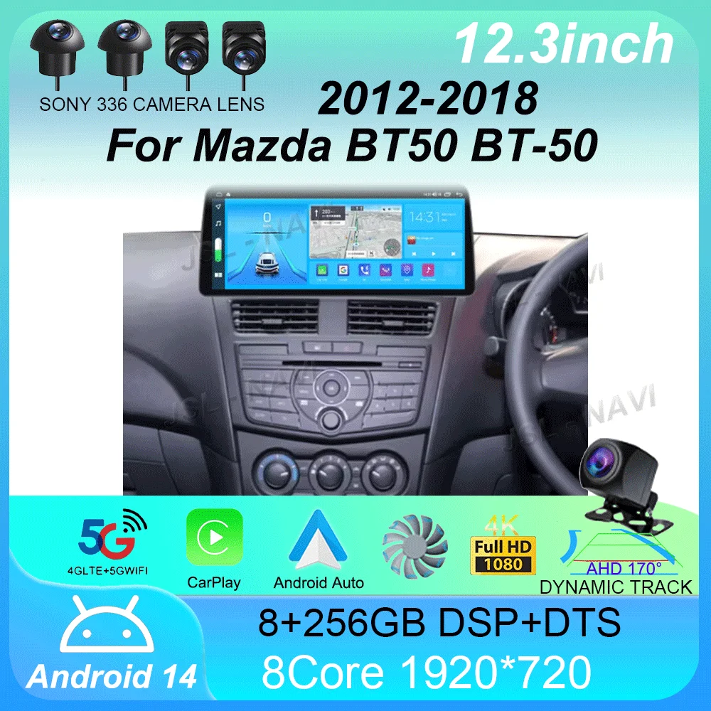 12.3 inch For Mazda BT50 BT-50 2012- 2018 Android Navigation Stereo Car Multimedia Player Auto Monitor Head Unit 2DIN Camera TV