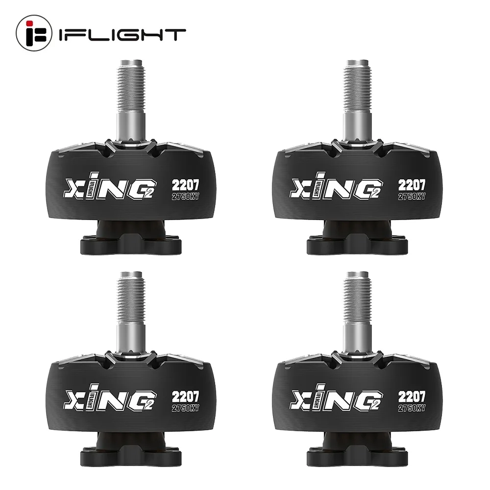 IFlight XING2 2207 2750KV/1750KV 4-6S محرك بدون فرشاة مع عمود سبائك التيتانيوم 5 بوصة المروحة لطائرة Nazgul Evoque F5 FPV بدون طيار