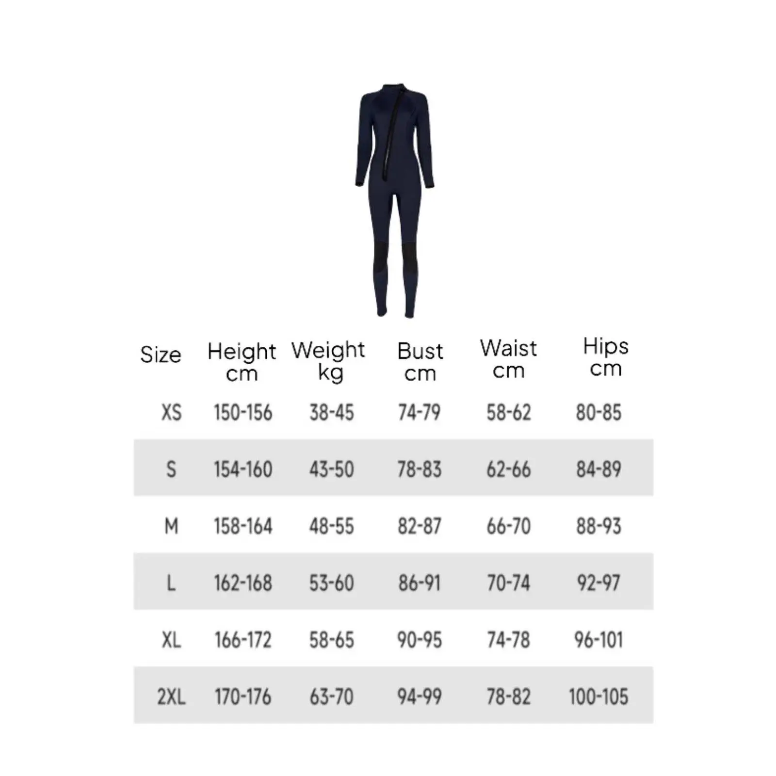 Long Sleeve 3mm Neoprene Wetsuit for Adults Diving Suit Snorkeling Surfing Swimming Full Body Thermal Warmth Jellyfish Barrier
