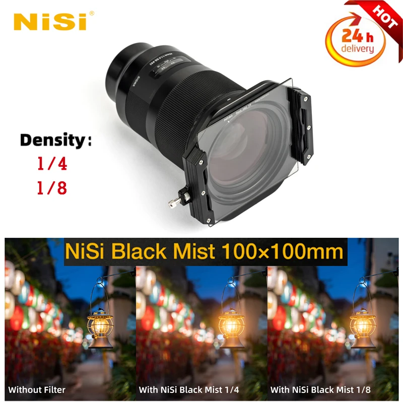 Nisi Black Mist Filter 1/4 1/8 100x100mm for Camera Lens Video Capture Portrait Hazy filter Square Filters for Photography