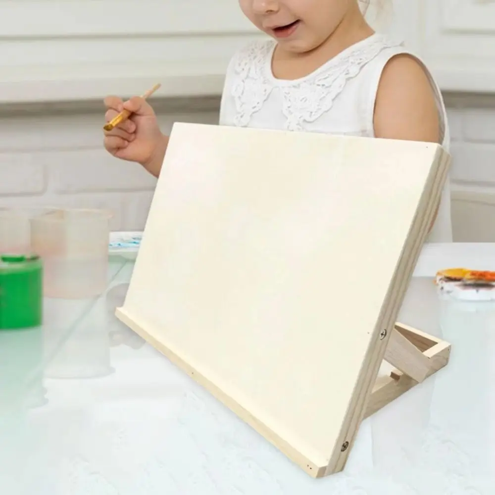 

Sturdy Multifunctional Wooden Table Easel Portable Foldable Painting Holder Solid Wood Adjustable Angle Sketching Board Artist