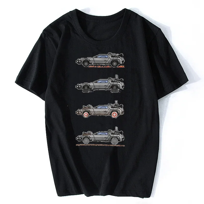 New Men Brand Clothing Tees Casual 88MPH UNISEX T-SHIRT Back To The Future Tribute Delorean Pixel T-Shirt Oversize Streetwear