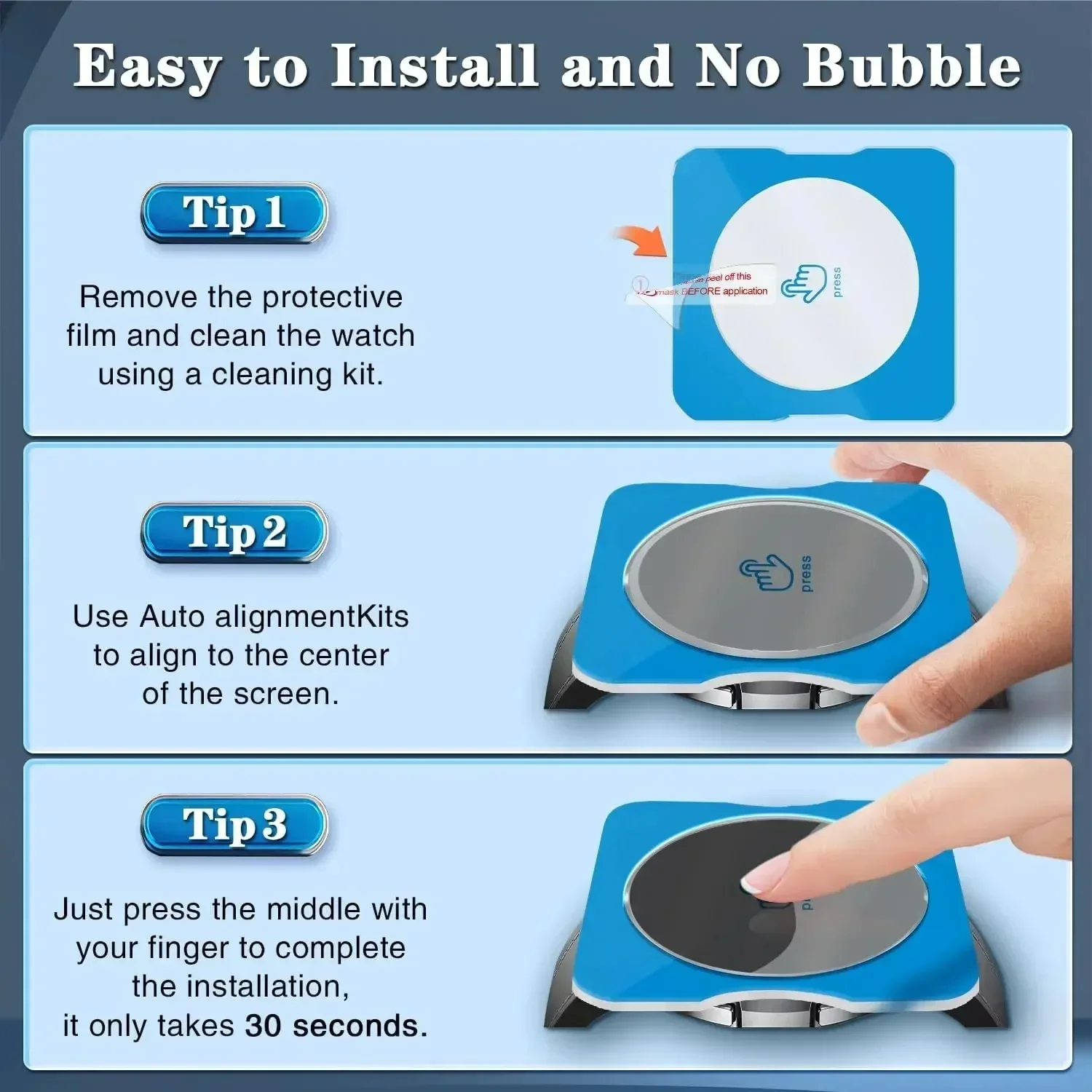 الزجاج المقسى سهلة التركيب فيلم لساعة شاومي S4 41 مللي متر HD المضادة للخدش واقي للشاشة الأفلام لساعة شاومي S4 41 مللي متر #3