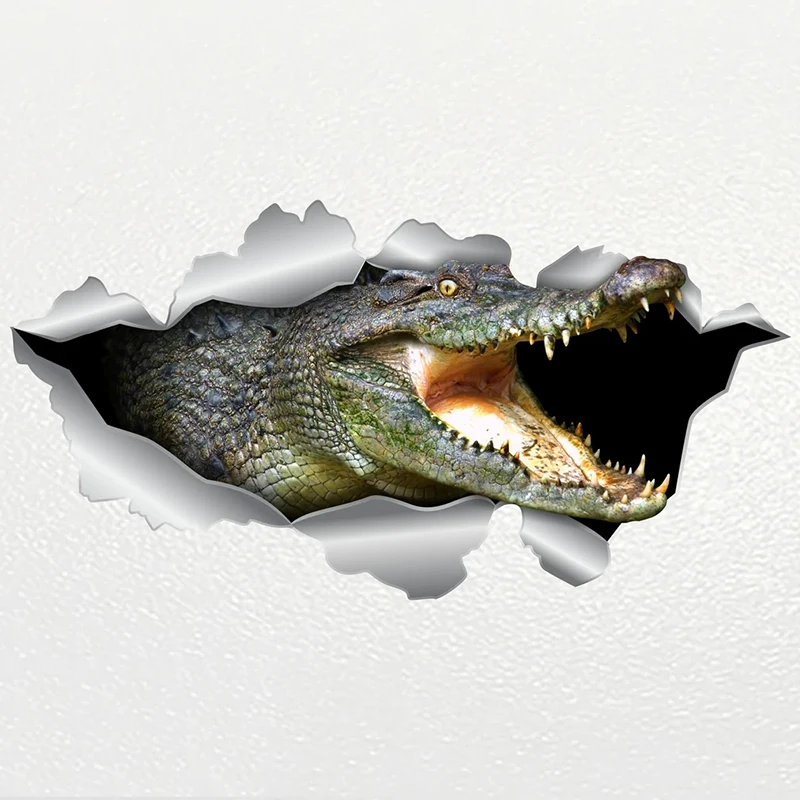 

V1048# Car Sticker Crocodile Animal Waterproof Vinyl Decal Car Accessories Decor Pegatinas Para Coche