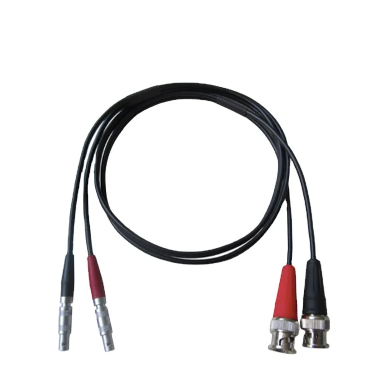 Microdot 10-32 connector to BNC ultrasonic probe NDT RG174 dual cable