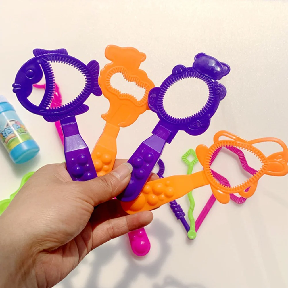 11Pcs Cartoon Animal Shape Blowing Bubble Tools Bubble Maker Set for Kids Boys Girls Summer Outdoor Activity Blow Bubber