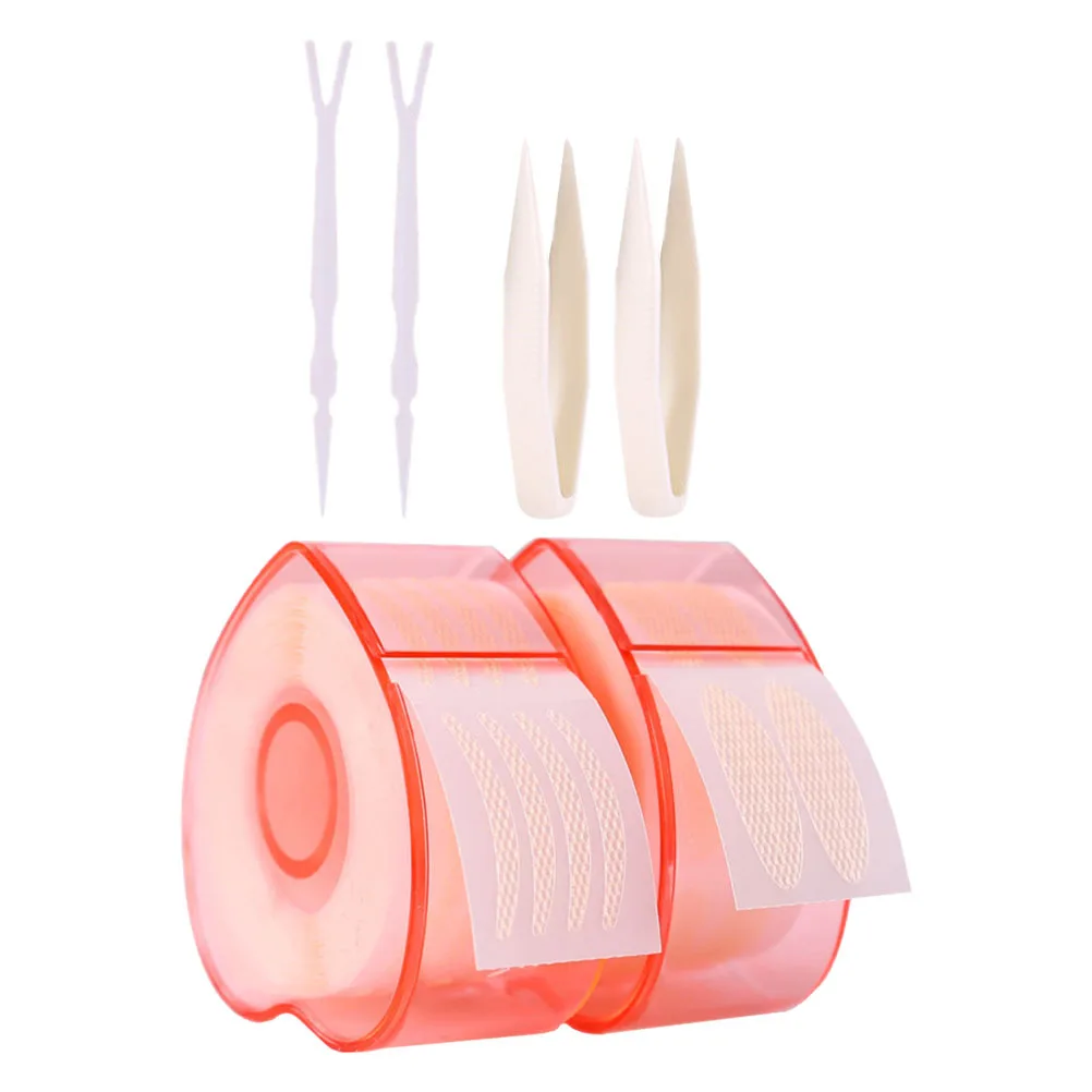 2 rollos de cinta adhesiva para tapa de ojos para mujer, adhesivo de elevación de párpado doble, impermeable, reutilizable, cómodo, seguro para la piel, paquete listo para regalo