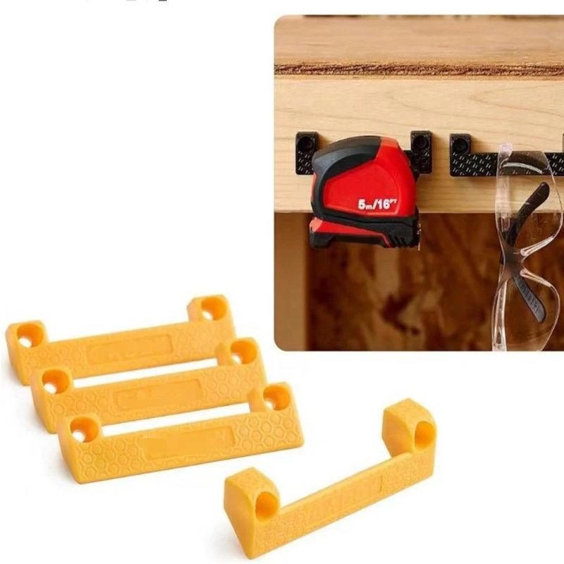 4 Pieces Tool Storage Organizers Tape Measure Holder Rack for Home Improvement and Professional Use Garage and Workbench D2RD