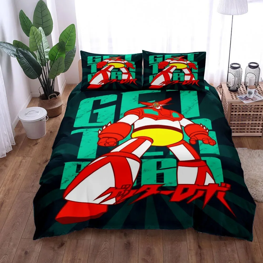 2024 097 Shin Getter Robot Duvet Cover Set King Queen Double Full Twin Single Size Bed Linen Set