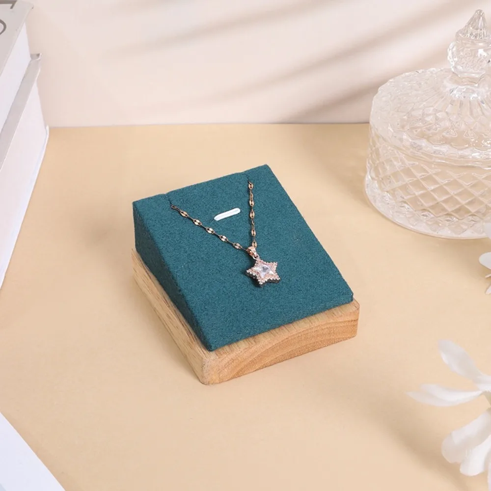 Bamboo Material Necklace Display Stand Pendant Display Desktop Jewelry Display Jewelry Pendant Holder Jewelry Photography Props