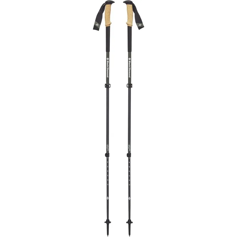 Alpine Carbon Cork Trekking Poles, Pair of 2 Ultra Lightweight Carbon Fiber Hiking Sticks for Backpacking