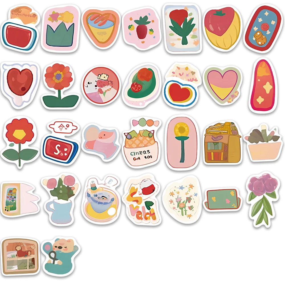 ملصقات لطيفة بألوان مائية ، ملصقات بسيطة ، رائعة ، مواد مسك الدفاتر ، حافظات هاتف ، كمبيوتر محمول ، حقائب سفر ، أكواب مياه ، مقاومة للماء ، صيحات #5