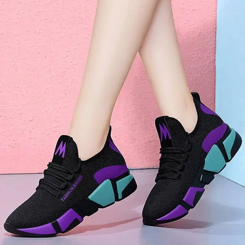 Women's shoes new comfortable women's shoes spring and autumn versatile lace up comfortable lightweight sports shoes