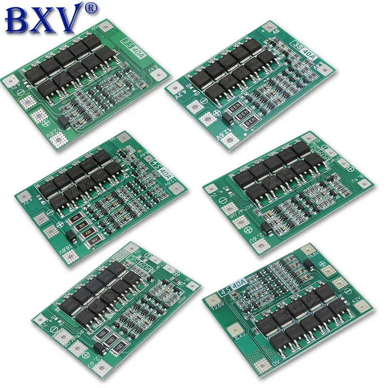 3S 4S Li-ion Lithium Battery 40A/60A Charger Protection Board 18650 BMS For Drill Motor 11.1V 12.6V/14.8V 16.8V Enhance/Balance