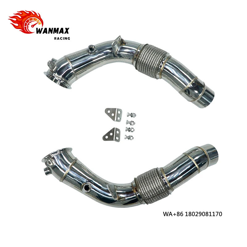 

Горячая распродажа: Гоночный выхлопной патрубок (даунпайп) из нержавеющей стали 304SS для M5 F10, полированный