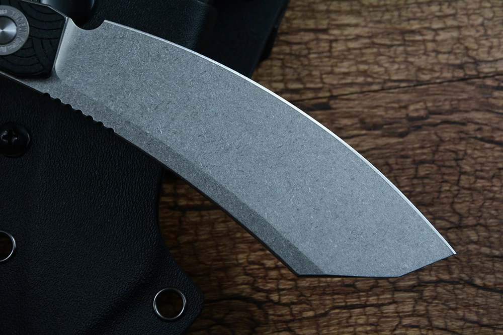 TWOSUN TS636 Fixed Knife D2 Blade Black G10 Handle with Kydex Sheath Outdoor Camping Hunting Daily Hiking
