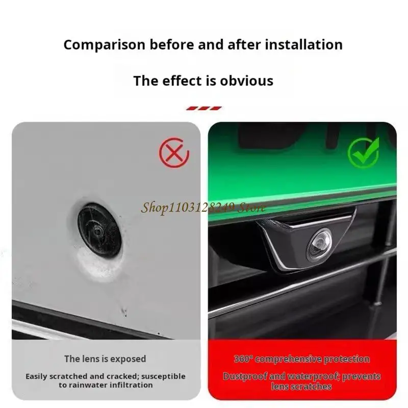N5KD Acrylic Camera Protector Easy Installation No Tool Required For Various Vehicle Uninterrupted Parking Assistance