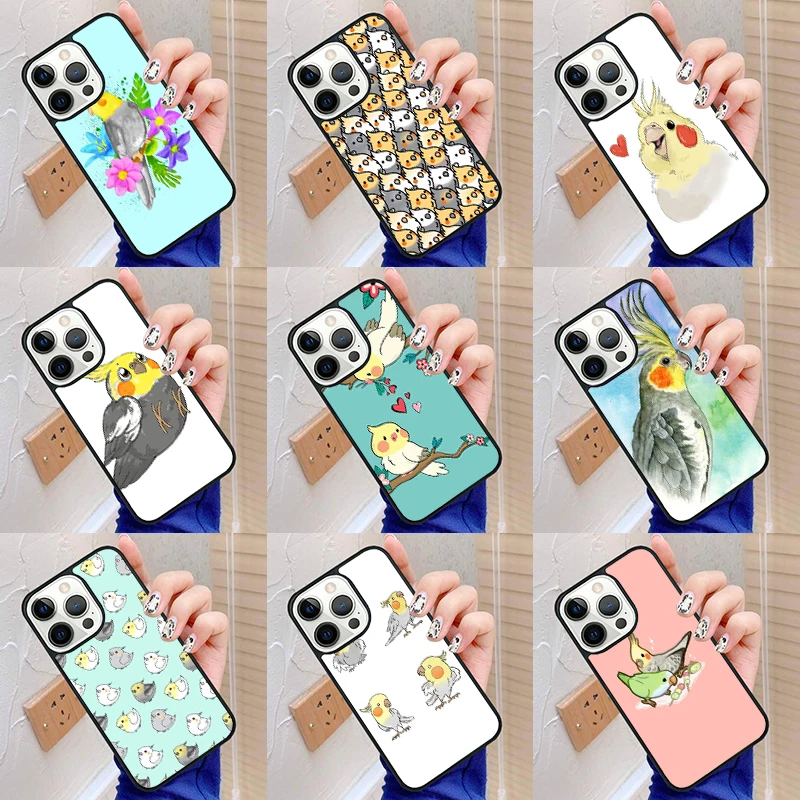 Parrot Birds Cockatiel Phone Case Cover For iPhone 16 15 SE2020 6 6s 7 8 plus 11 12 mini 13 14 pro max shell coque