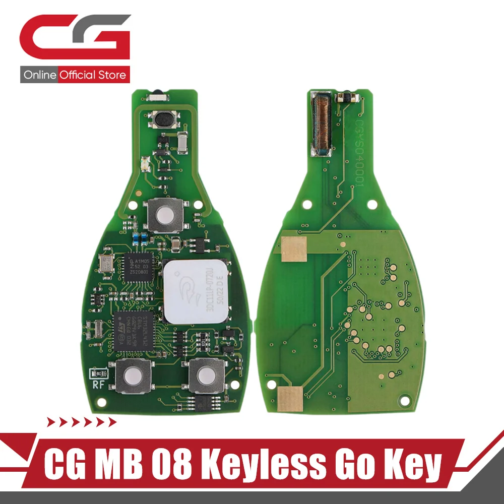 CG MB 08 Version Keyless Go Key 315MHz/433MHz in 1 with Shell for Mercedes W164 W221 W216 from Year 2005-2010 Get Free 5 Tokens