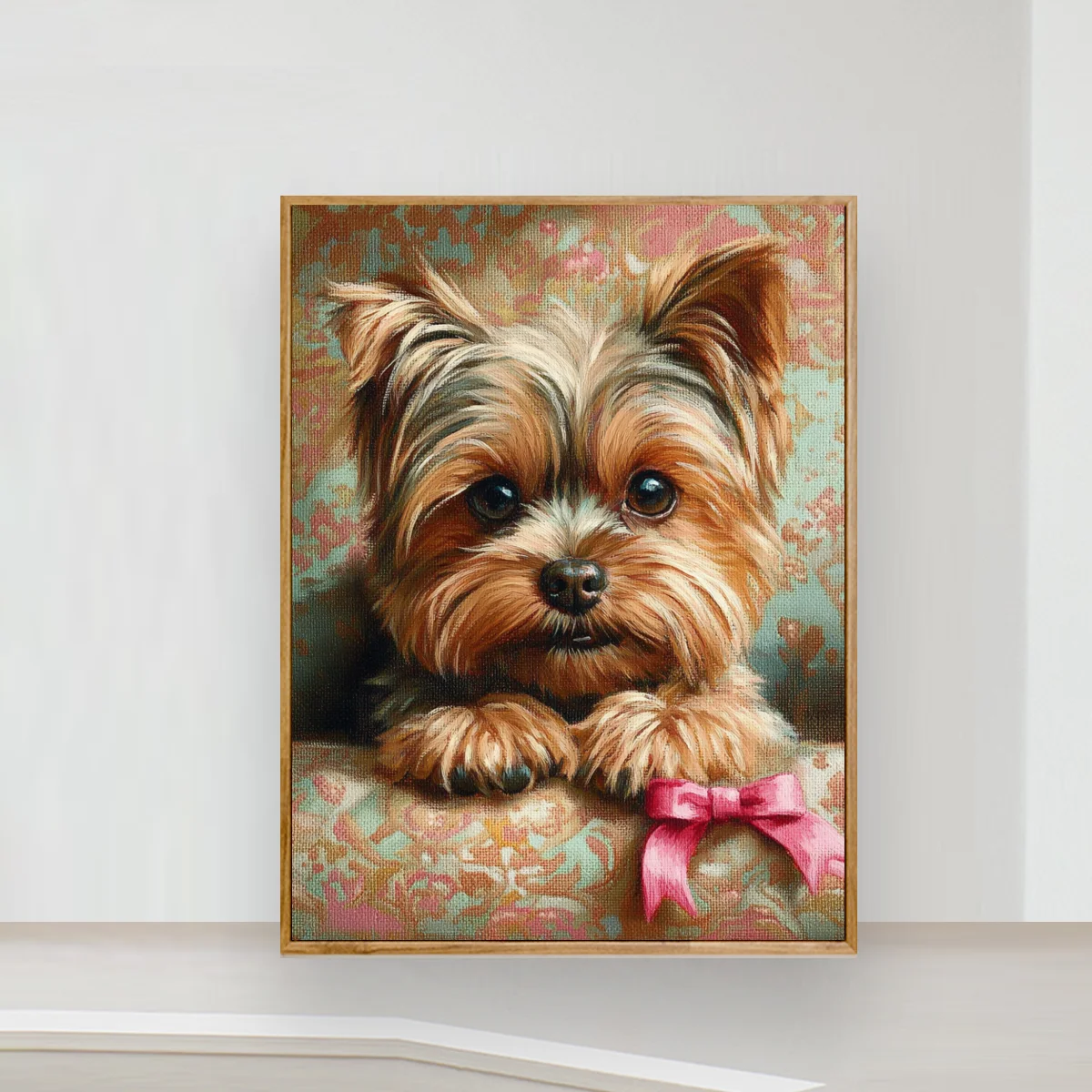 1 pieza ThreadLux punto de cruz conjunto para adultos lindo cachorro Yorkshire Terrier 30x40cm/11,8x15,7 pulgadas, 11CT/14CT punto de cruz