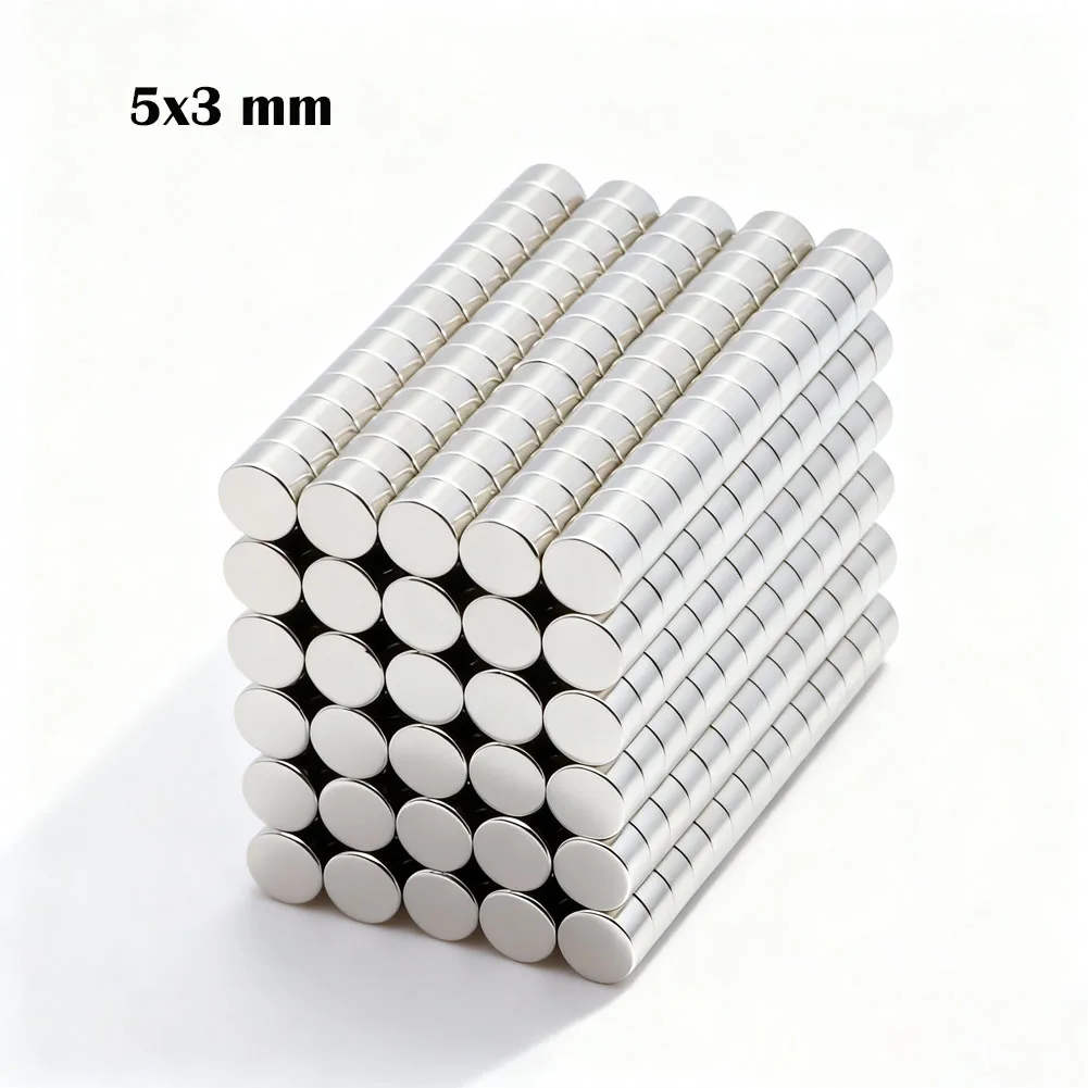 

10-500 Pcs 5x3 Super Strong Magnet N35 Round Magnetic NdFeB Neodymium Magnet Powerful Disc imanes Refrigerator Magnets 5x3mm