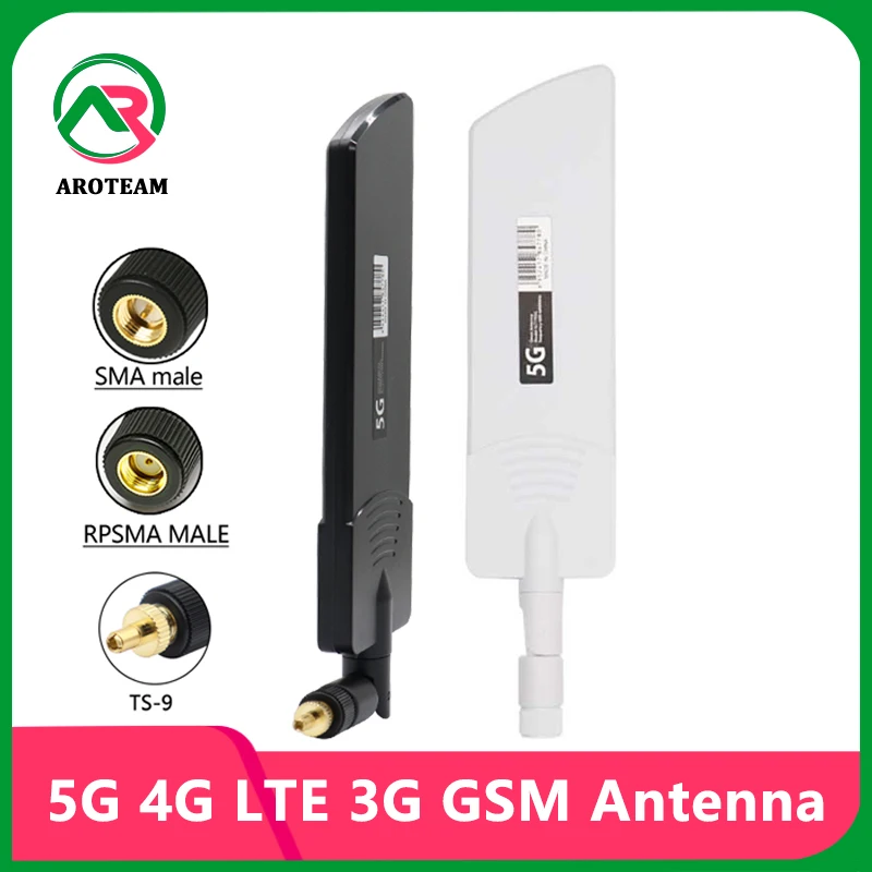 1PCS Long Range 5G 4G LTE 3G GSM Antenna Outdoor Omni Aerial RP SMA Male TS9 Waterproof Magnetic Antenna for Wifi Router Modem