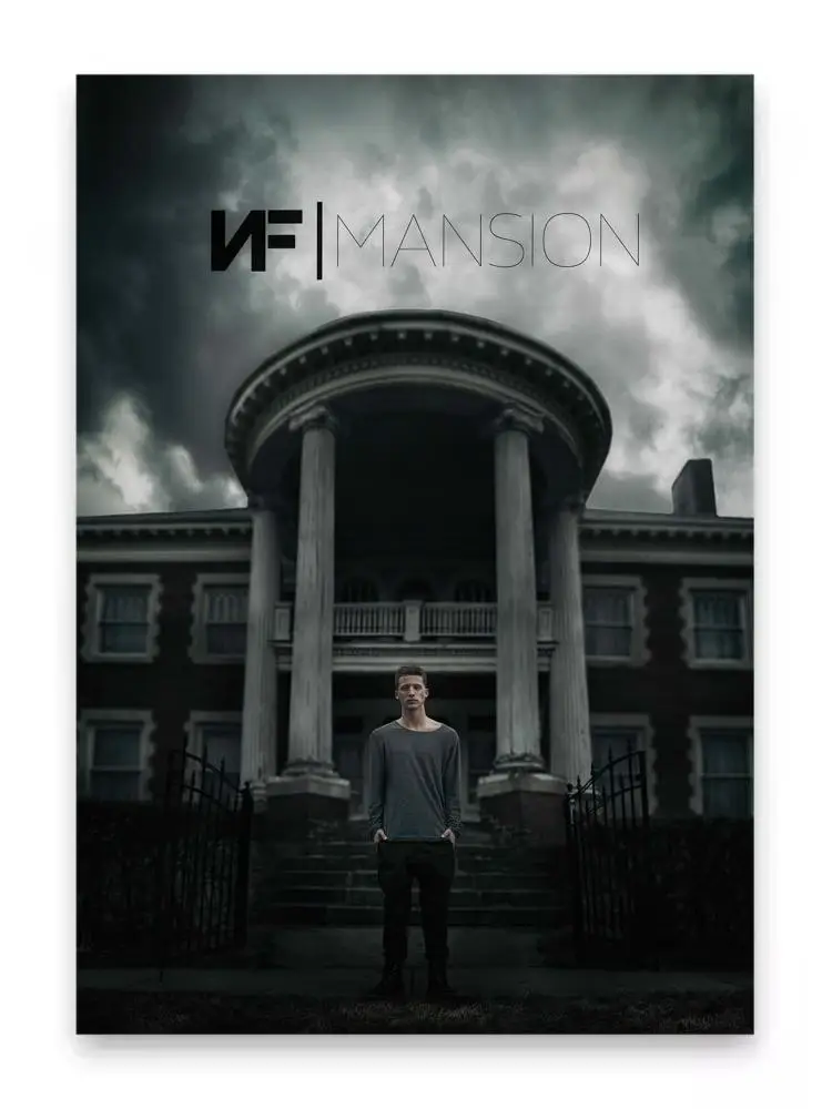 NF Rapper Poster HD-Kunstposter, selbstklebend, wasserfest, für Zuhause, Wohnzimmer, Schlafzimmer, Bar, ästhetische Dekoration