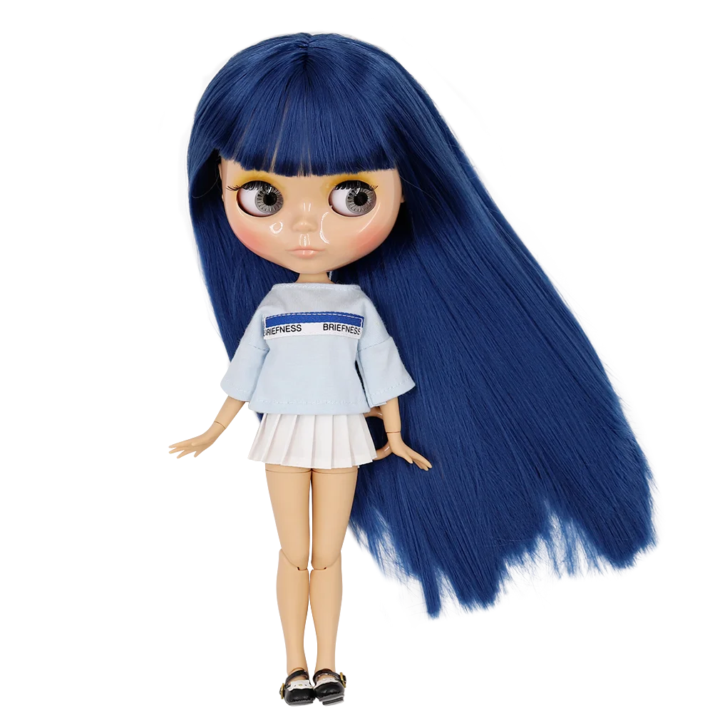 

ICY DBS Blythe кукла Tan Skin глянцевые куклы для лица с различными цветами волос 30 см кукла для девочек праздничный подарок подарок на день рождения