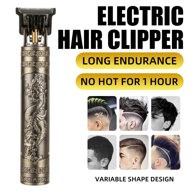 Retro T9 Electric Hair Clipper Hair Clipper Professional Men's Shaver Eechargeable Haircut Trimmer Men