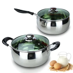 Stainless Steel Milk Pot Non-stick Soup Pots Pans Kitchen Cooking Wok Suitable For Induction Cooker Gas 14/18/22cm