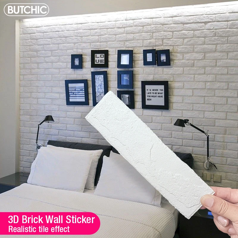 

3D brick wall sticker tile 3D wall decor waterproof stone tile ceramic mosaic TV background wall bedroom kitchen home wall decor