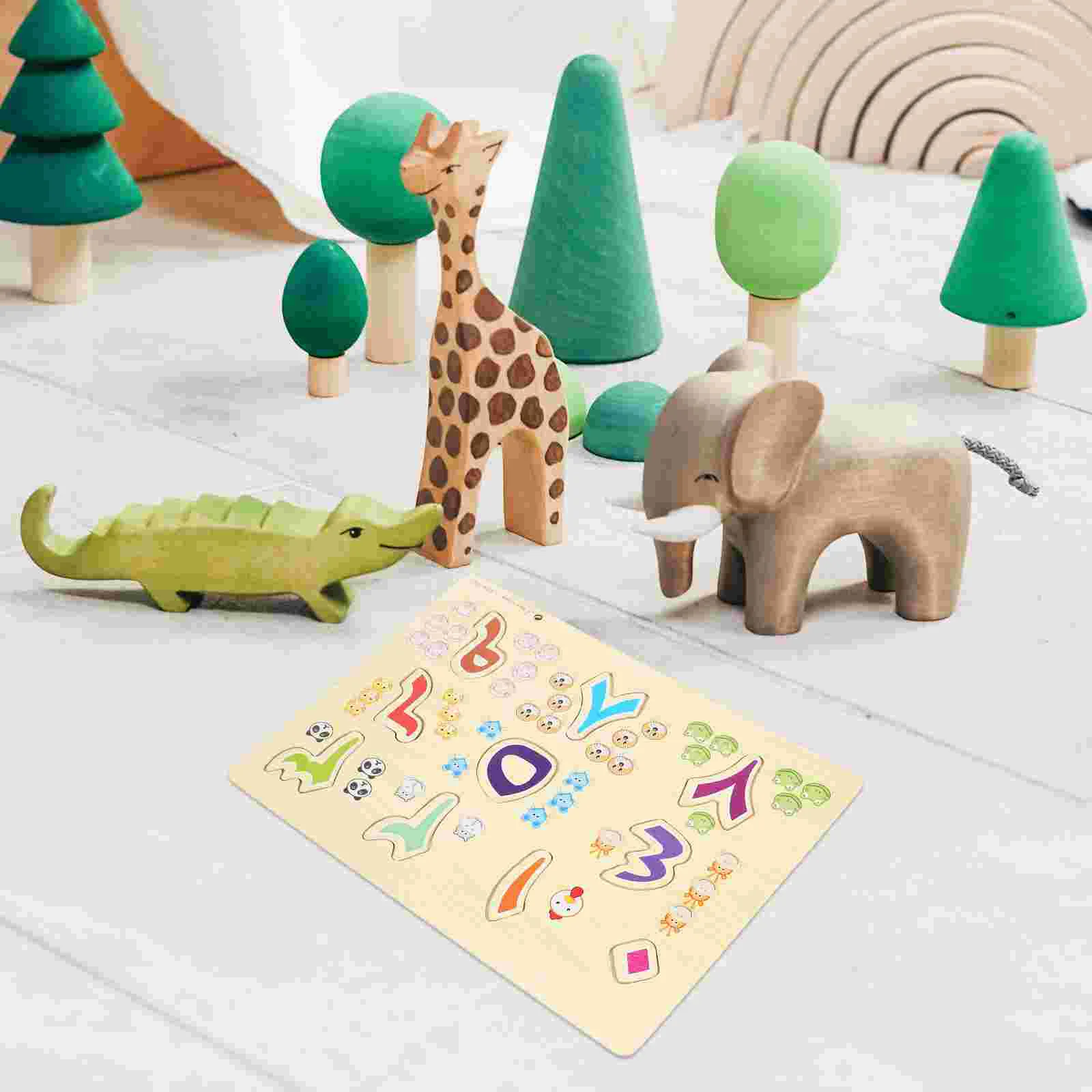 Arabic Puzzle Wooden for Kids Puzzles Toy Small Alphabet Educational Toddler Toys Children Plaything Preschool Matching