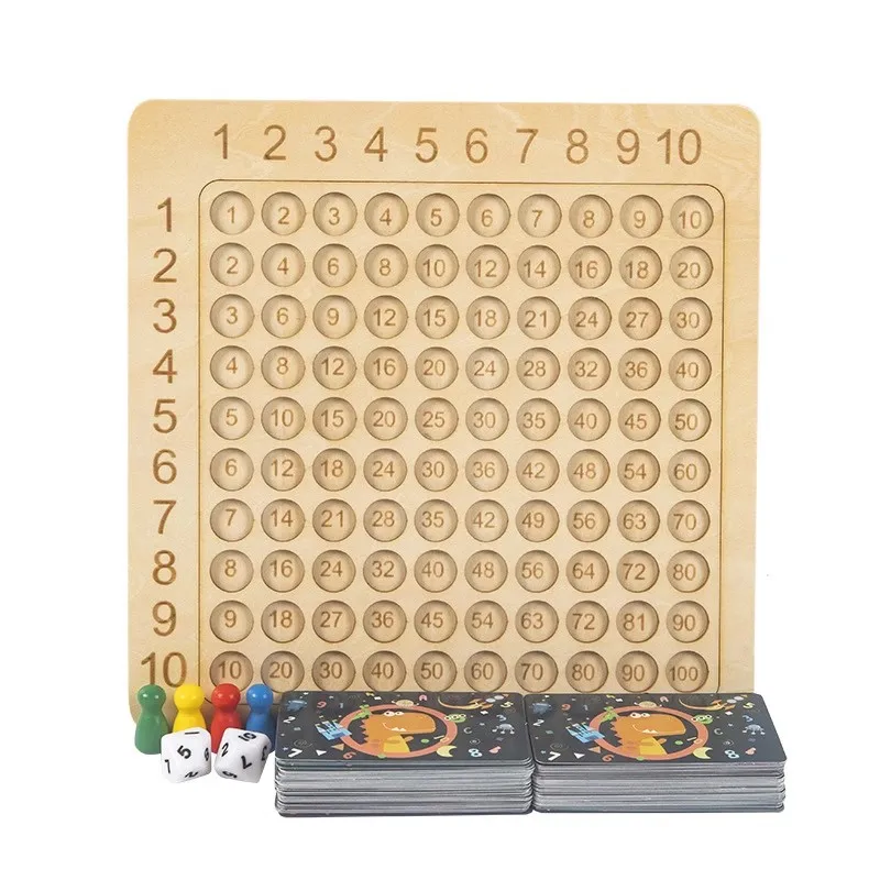 99 Vermenigvuldiging Bordspel Wiskunde Tafel Puzzelspel Voor Kinderen Kind Leren Educatief Speelgoed Met Schaakbord