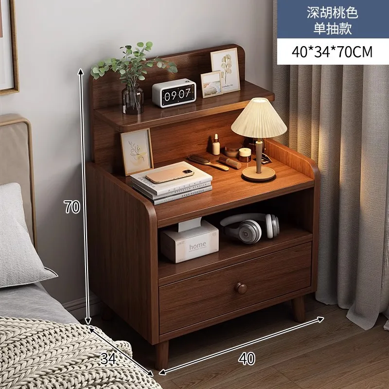 Bedside Table Small Mini Household Bedroom Bedside Storage Locker Small Cabinet Room with Bedside Floor