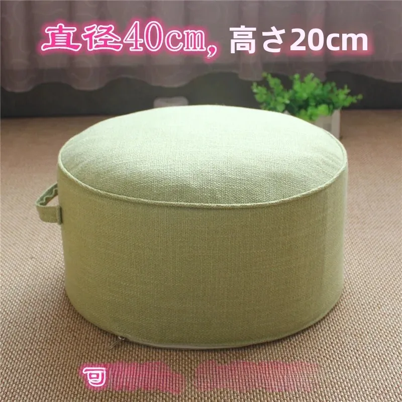 Thickened Linen Zafu Floor Cushion European Style Removable And Washable round Tatami  Pads Home Decorative Floor Seats