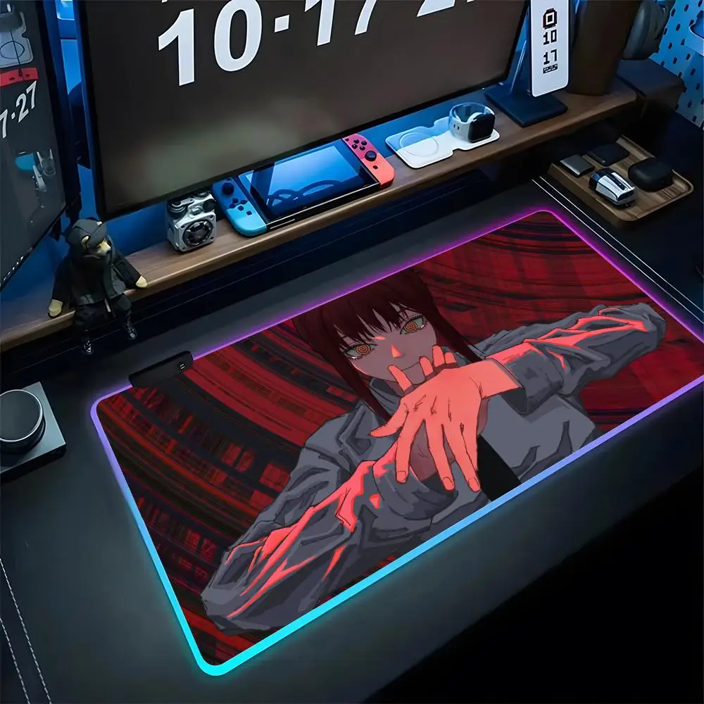 ChainsawS ManS Mouse Pad Gaming LED Mouse Mat 900x400 Mousemats Table Pads PC Desk Mat RGB Keyboard Mat xxl XXL